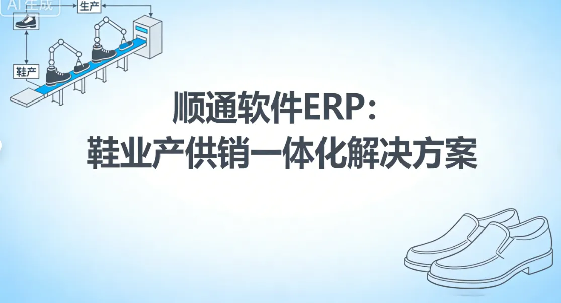 顺通软件ERP:鞋业产供销一体化解决方案