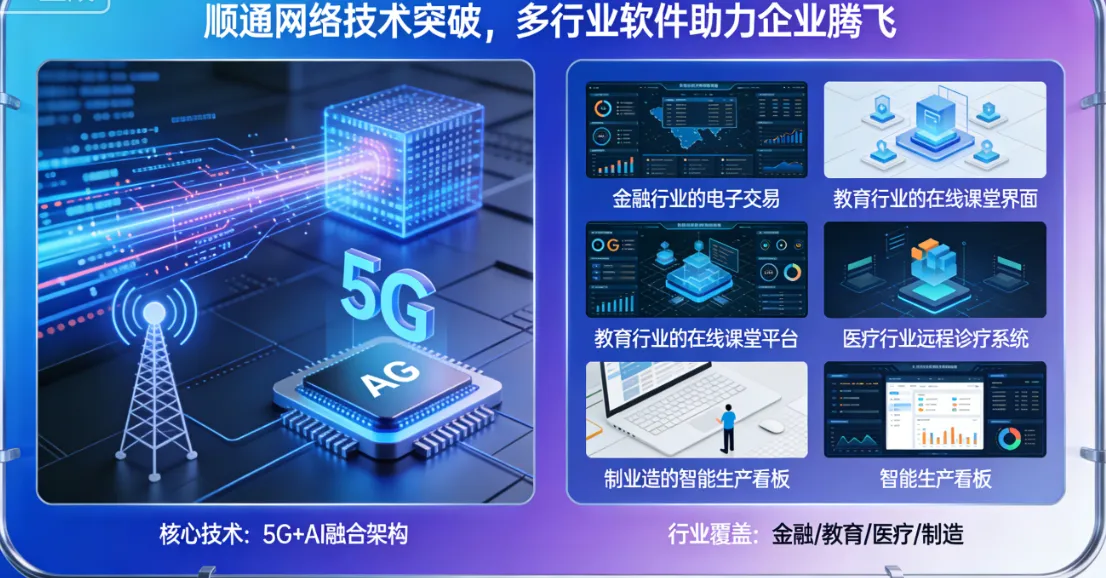 顺通网络技术突破，多行业软件助力企业腾飞
