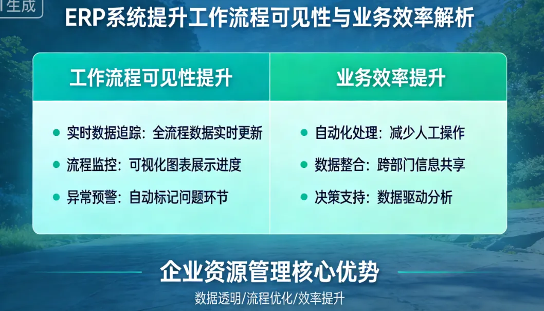 ERP系统如何提升工作流程可见性与业务效率？ | 企业资源管理优势解析