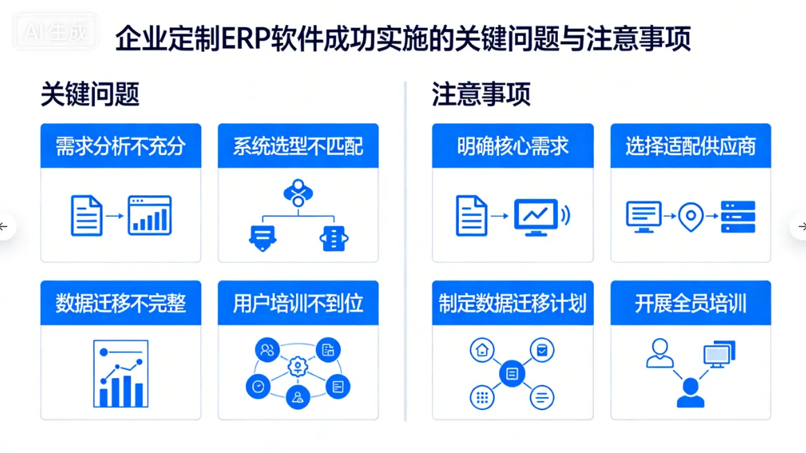 企业定制ERP软件成功实施的关键问题与注意事项