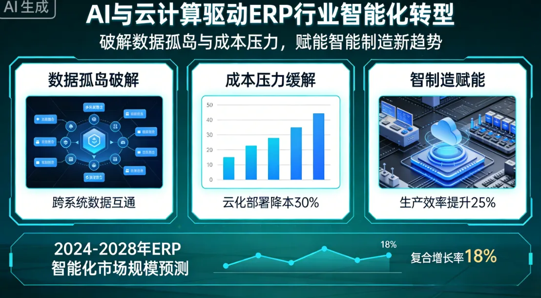 AI与云计算驱动ERP行业智能化转型：破解数据孤岛与成本压力，赋能智能制造新趋势