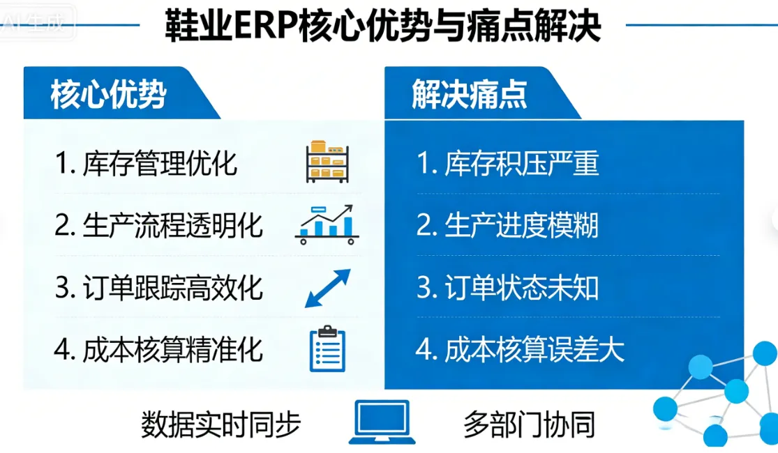 鞋业ERP的优点，解决了哪些痛点