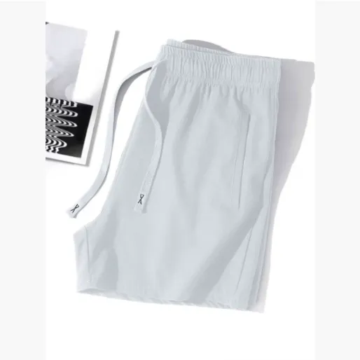 夏季新款情侣运动休闲短裤宽松透气沙滩裤高弹力冰丝男女速干短裤