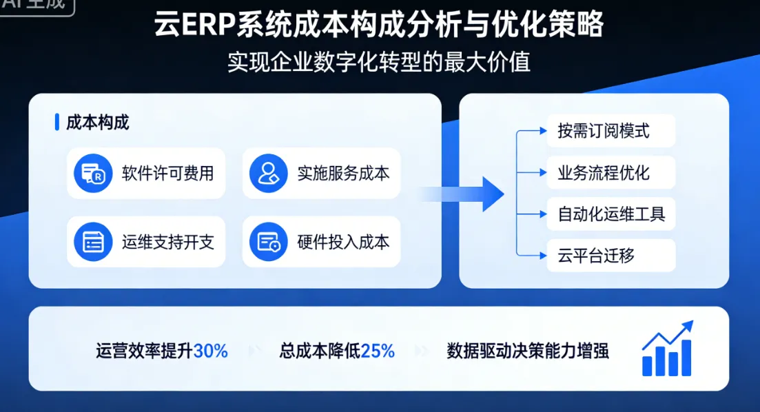 云ERP系统成本构成分析与优化策略：实现企业数字化转型的最大价值