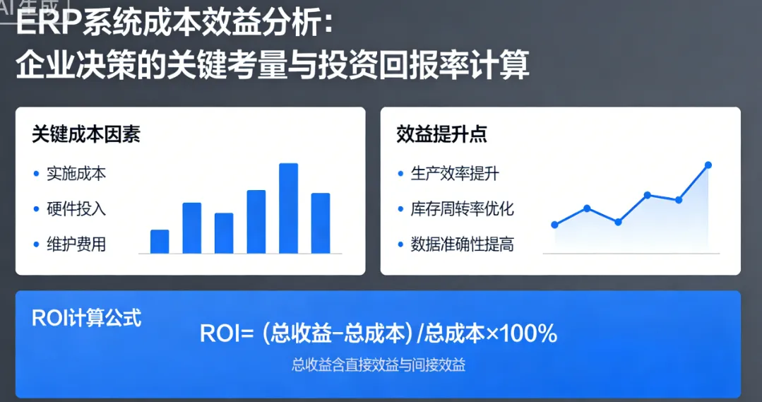 ERP系统成本效益分析：企业决策的关键考量与投资回报率计算