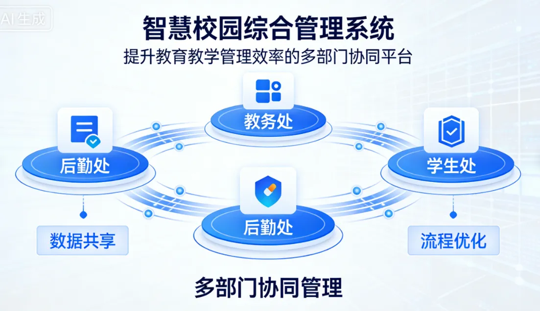 智慧校园综合管理系统 - 提升教育教学管理效率的多部门协同平台