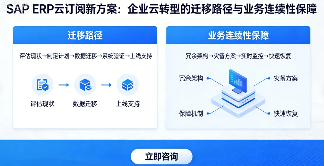 SAP ERP云订阅新方案：企业云转型的迁移路径与业务连续性保障