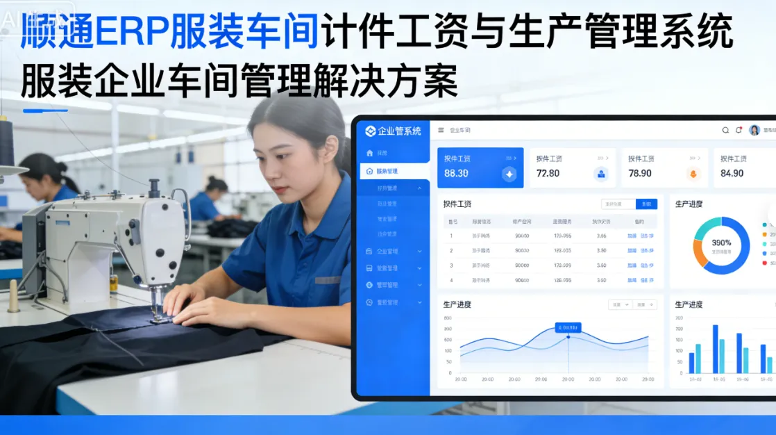 顺通ERP服装车间计件工资与生产管理系统 - 服装企业车间管理解决方案