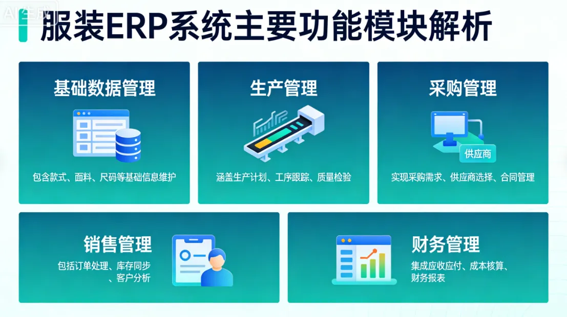 服装ERP系统主要包括哪几个功能模块？一文带你了解ERP